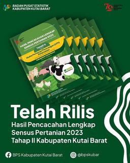 Publikasi Hasil Pencacahan Lengkap Sensus Pertanian 2023-Tahap II Kabupaten Kutai Barat.